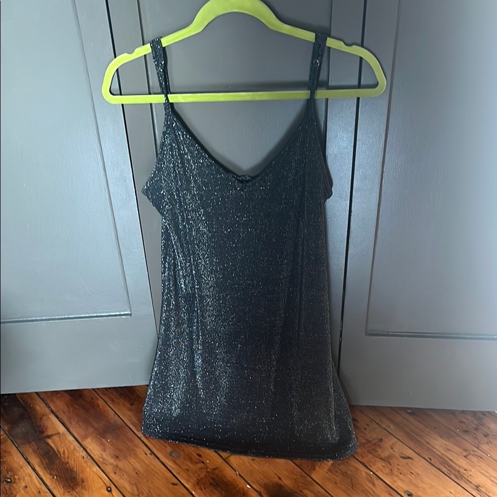 Black Glittery Women's Top